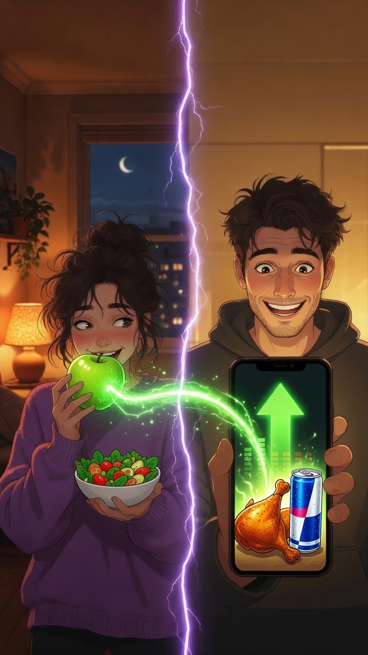 She stayed on track — he earns more
