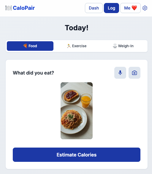 Upload a food photo